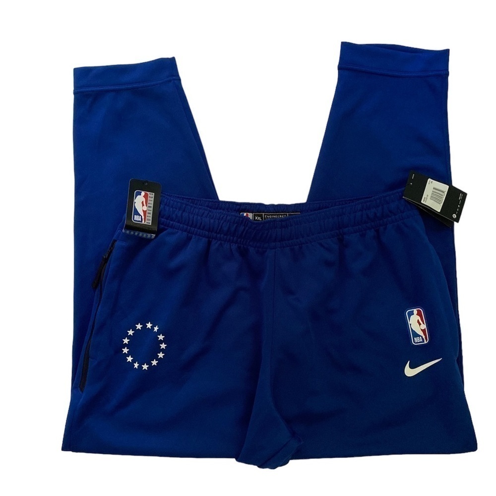 Nike New Men’s XXL NBA Authentics Dri-Fit Philadelphia 76ers Blue Jogger Pants